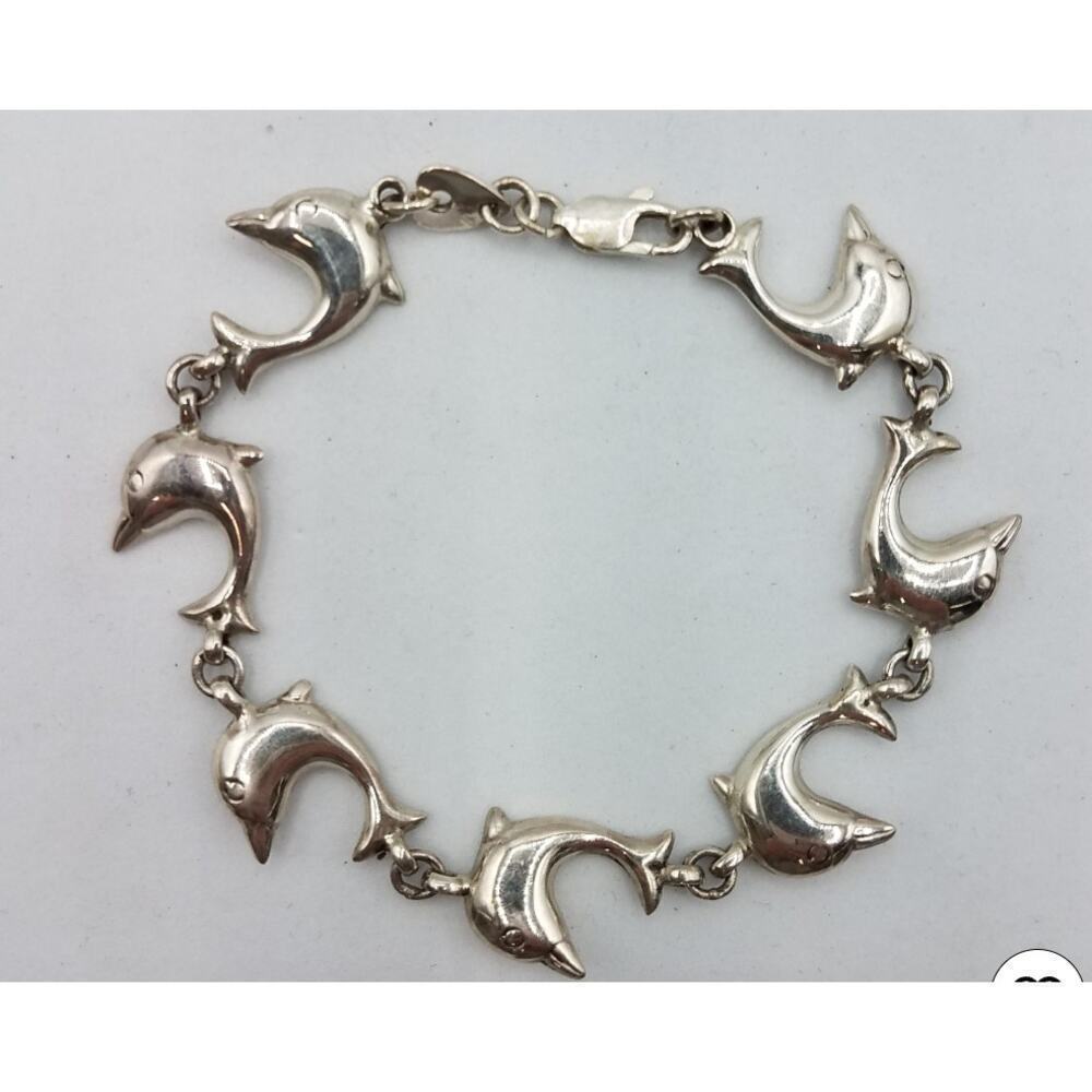 Sterling Silver Dolphin Bracelet